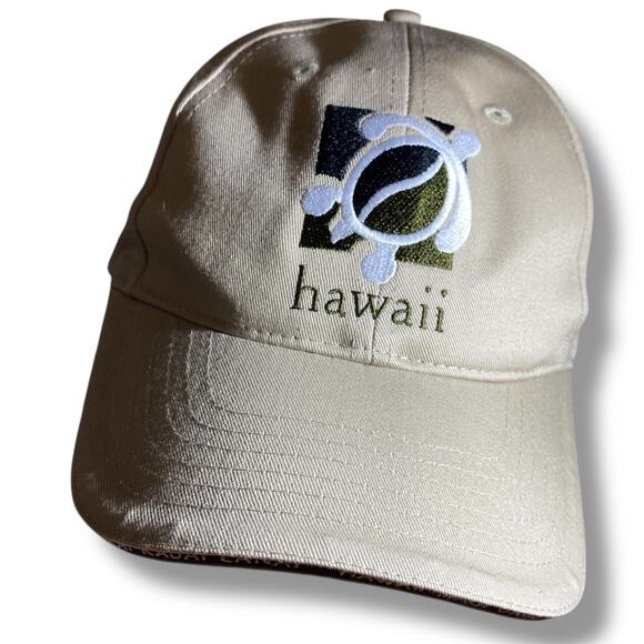 SURFWEAR Hawaiian Classics Souvenir Turtle Logo Tan Cotton Baseball Cap NEW - Picture 2 of 13